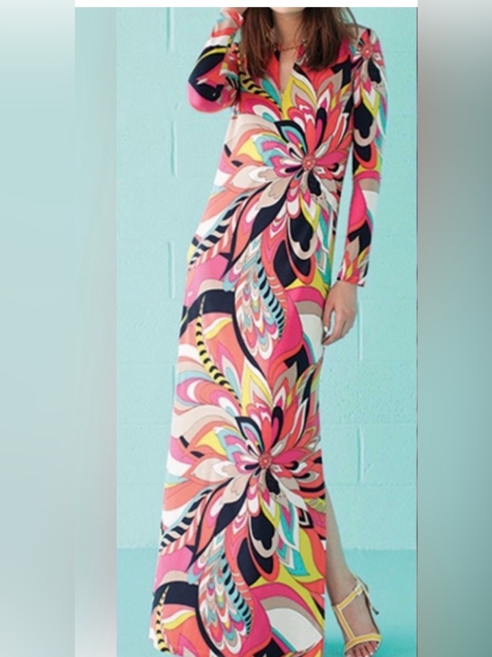 Trina Turk multi color Maxi Dress 4